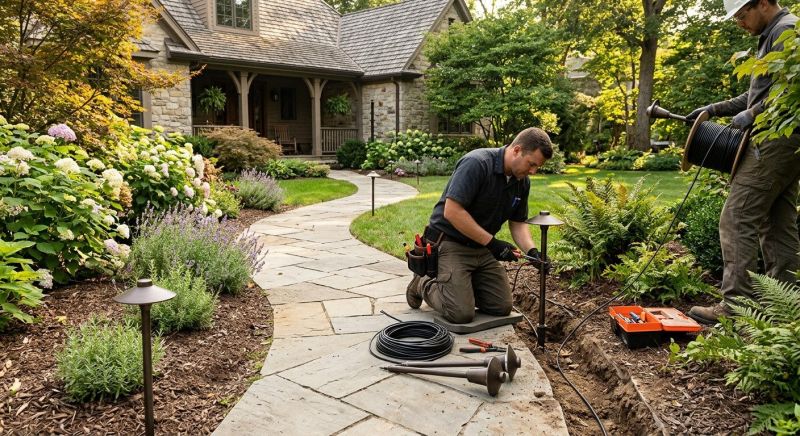 Sidewalk Lighting Installation in Kansas City, MO